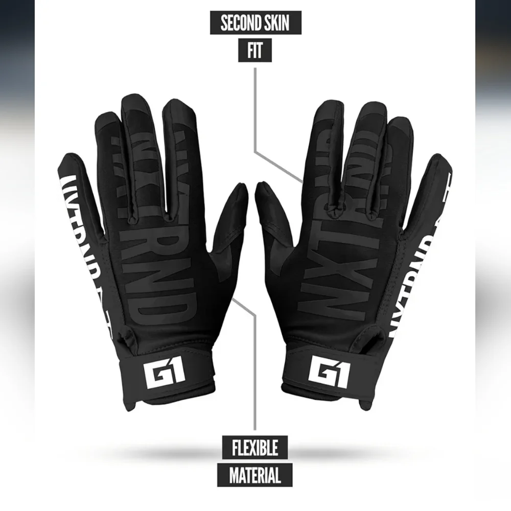 Black G1 Football Gloves NEW